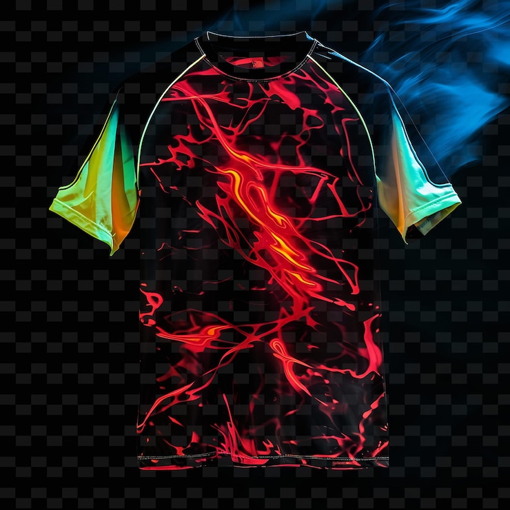PSD рубашка raglan с контрастными рукавами, сделанная из ацетата voile g png уникальная неоновая модная одежда