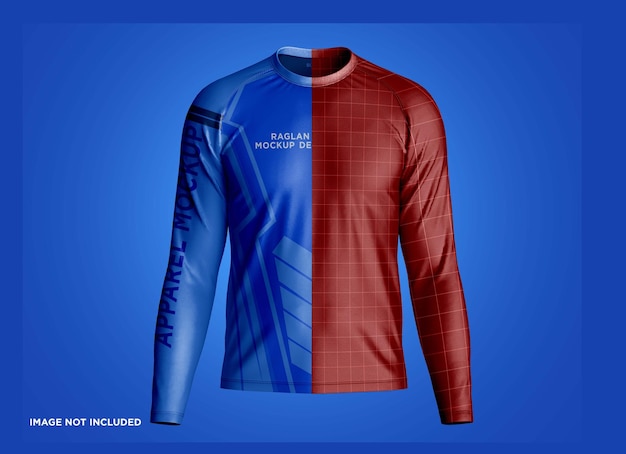 Raglan t-shirt long sleeve mockup