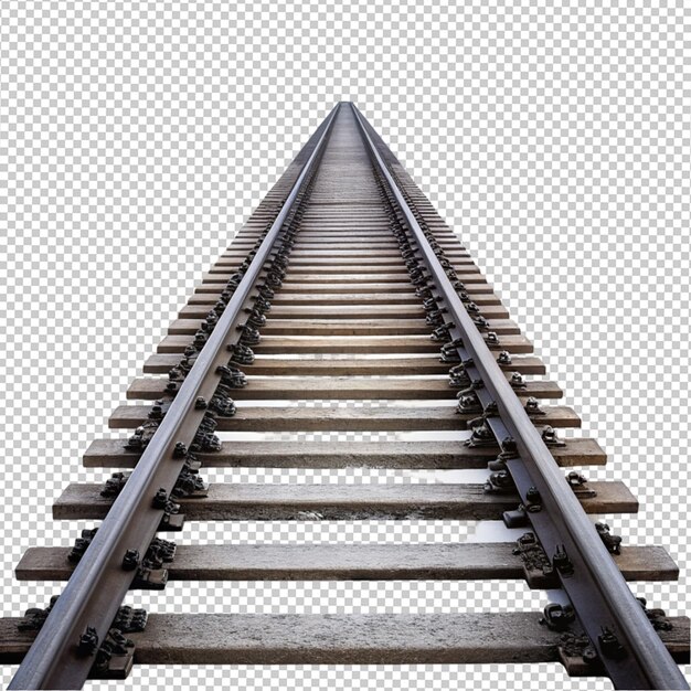 PSD railway tracks on transparent background