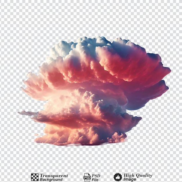 PSD rain coming from a cloud isolated on transparent background