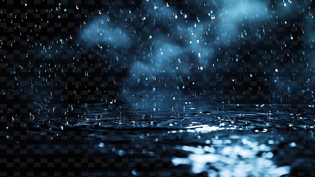 PSD rain drops on the water