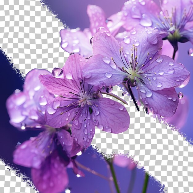 Rain falls on lavender blooms