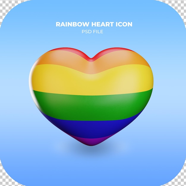 Rainbow 3d icon concept