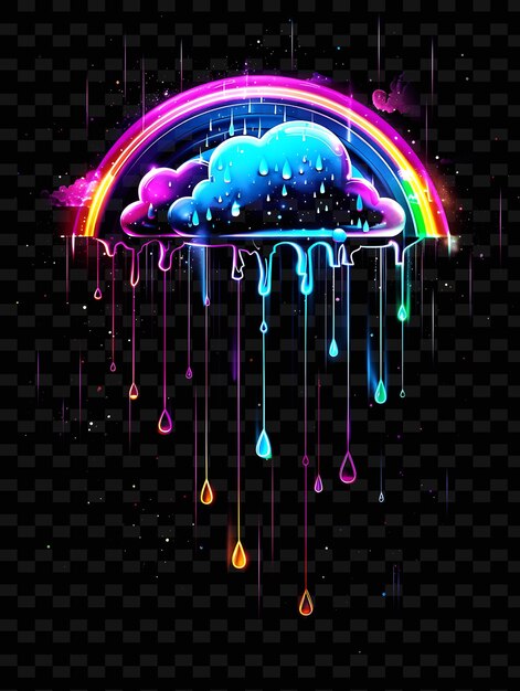 PSD rainbow on a black background with rainbows and rainbows