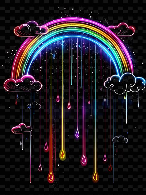 PSD rainbow on a black background