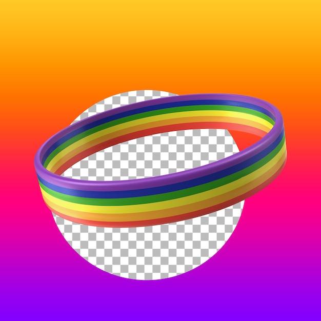 PSD rainbow bracelet for happy pride day concept
