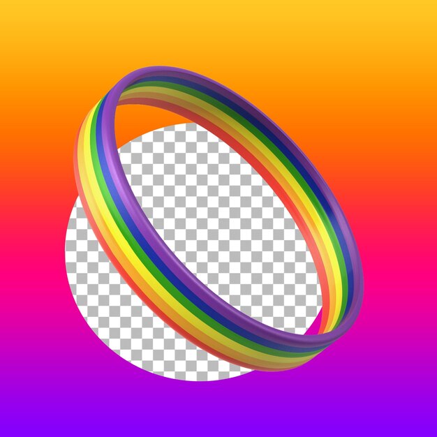 PSD rainbow bracelet for happy pride day concept