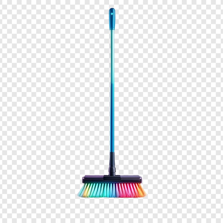 PSD rainbow bristle broom