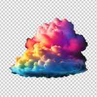 PSD rainbow colored cloud