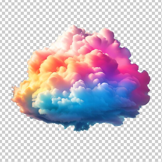 Rainbow colored cloud