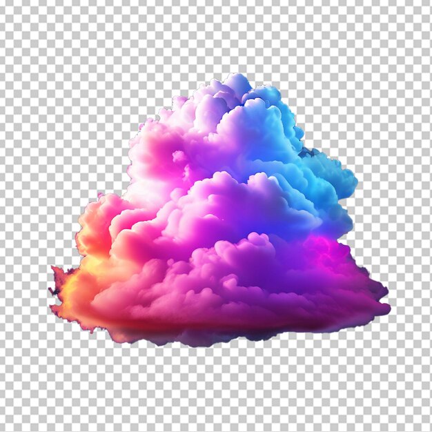 PSD rainbow colored cloud