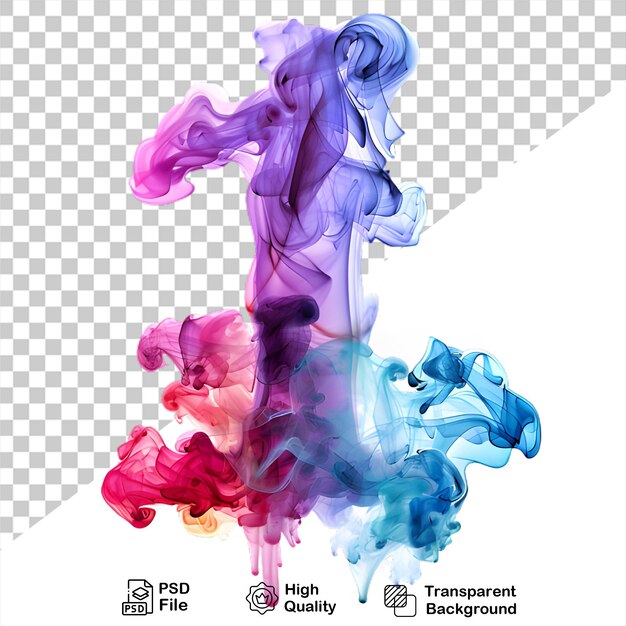 PSD rainbow colored splash number 1 that is on a transparent background with png file