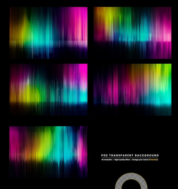 PSD 透明な背景の虹の色
