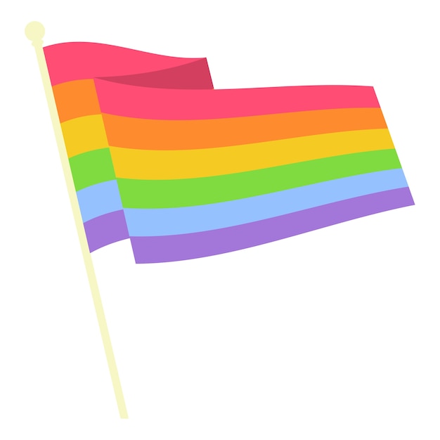 PSD rainbow flag illustration