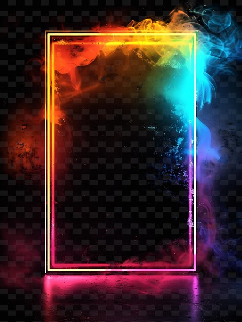 PSD rainbow hues un cartello con un display olografico che forma il decoro creativo del cartello cy y2k