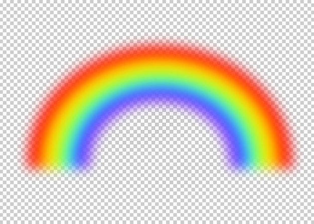 PSD sfondo trasparente arcobaleno isolato.