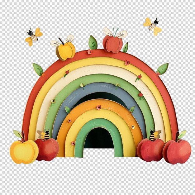 PSD rainbow isolated on transparent background