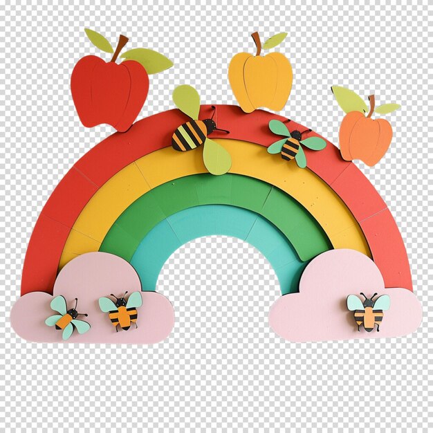 PSD rainbow isolated on transparent background