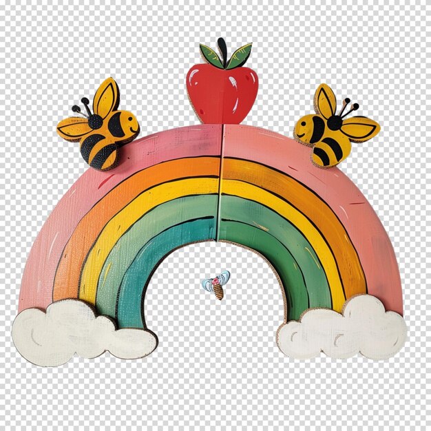 PSD rainbow isolated on transparent background