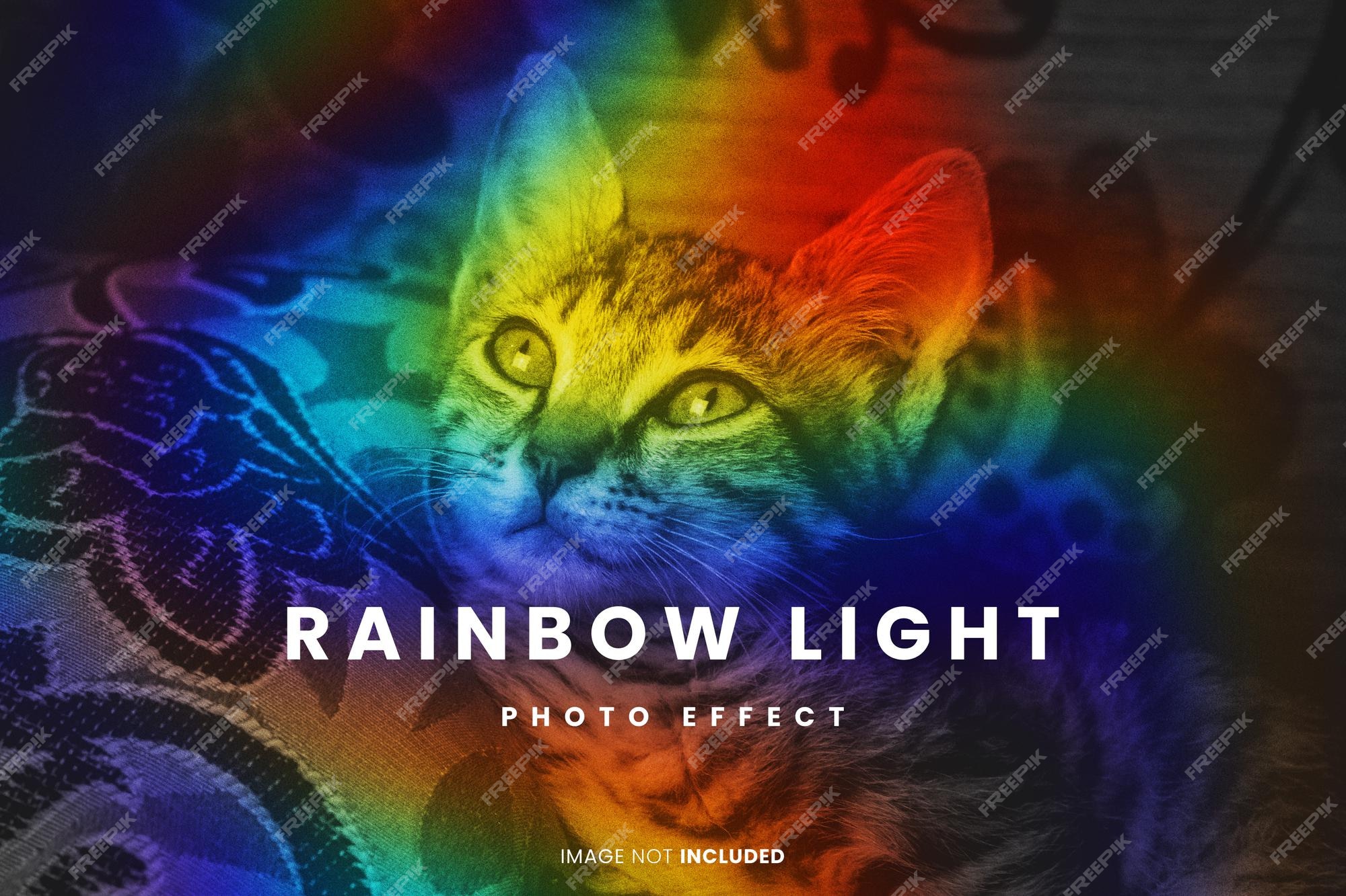 Premium PSD | Rainbow light photo psd effect Premium PSD | Rainbow light photo psd effect