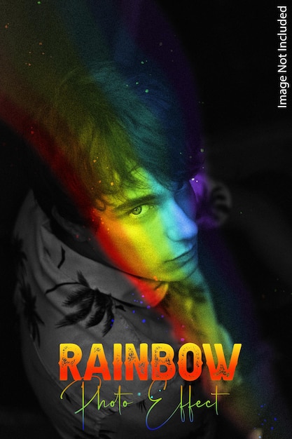 PSD rainbow photo effect