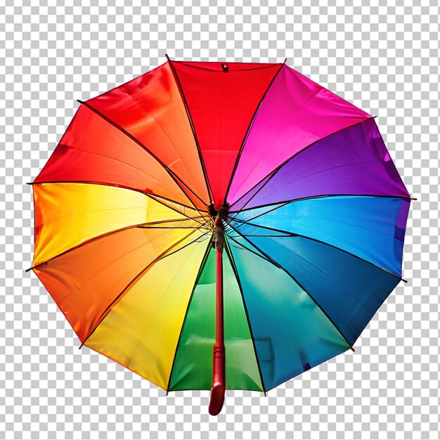 PSD rainbow sky umbrella in png