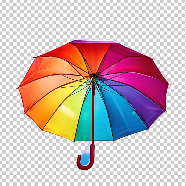 PSD rainbow sky umbrella in png