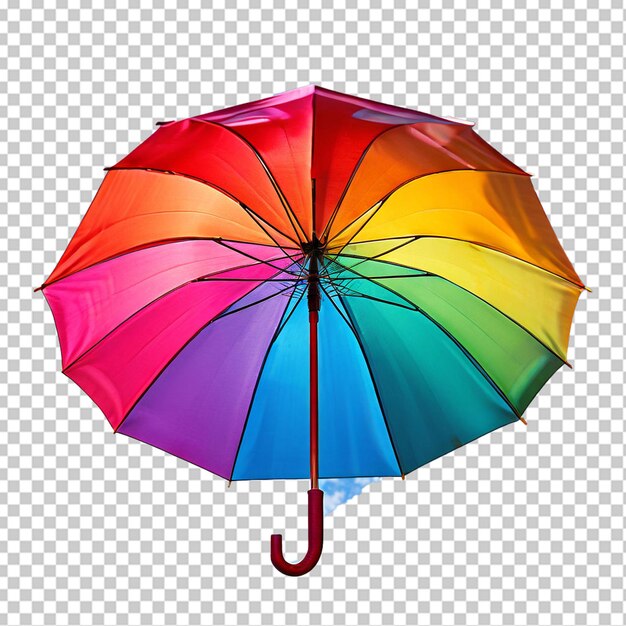 PSD rainbow sky umbrella in png