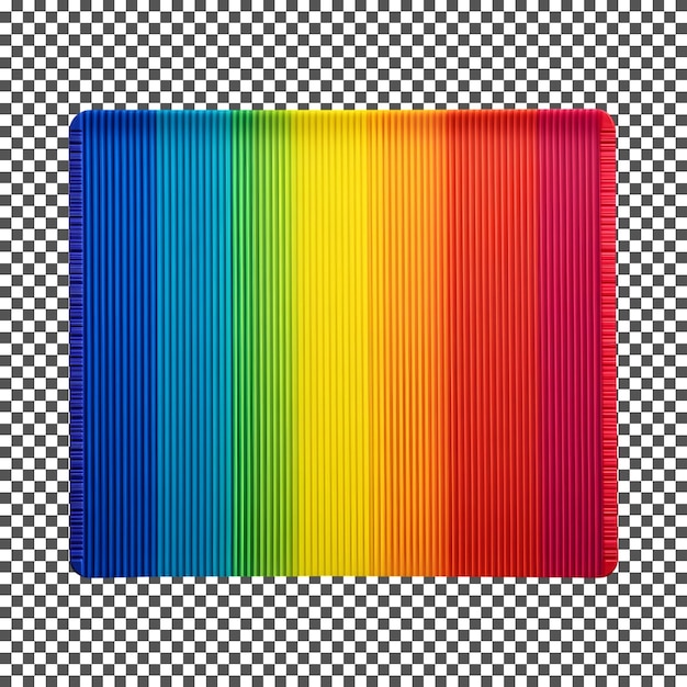 Rainbow Striped Floor Mat isolated on transparent background