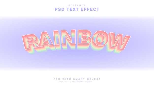 PSD rainbow text effect