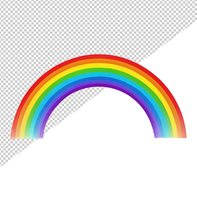 PSD rainbow on transparent background