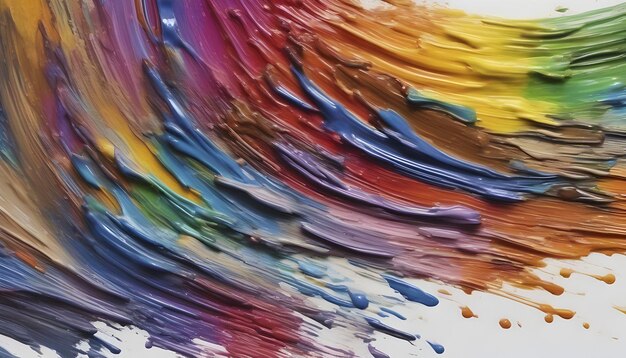 PSD pittura a olio delle onde arcobaleno con la tecnica del pennello