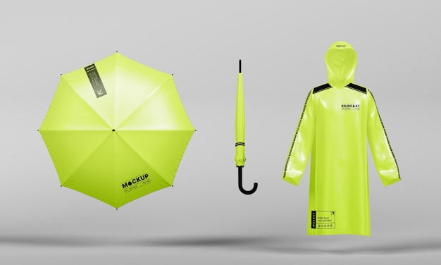 Raincoat branding mockup