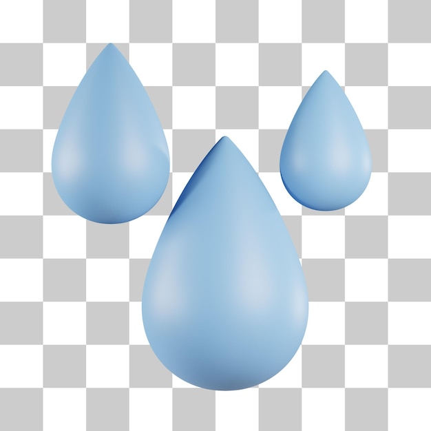 PSD raindrop 3d icon