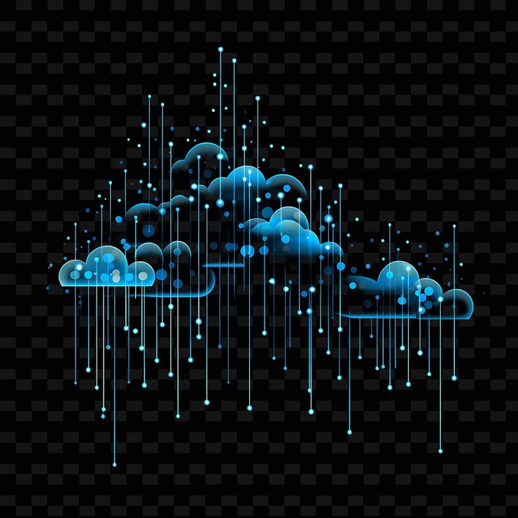 PSD raindrop calm blue dotted neon lines cloud decorations strai png y2k shapes transparent light arts