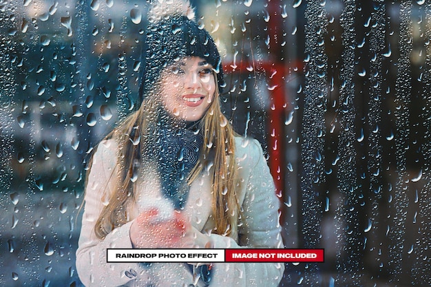 PSD raindrop photo effect