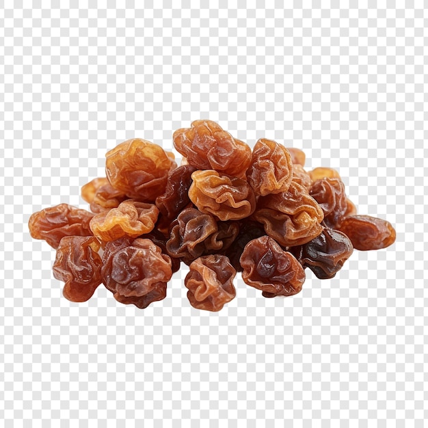 Raisins isolated on transparent background