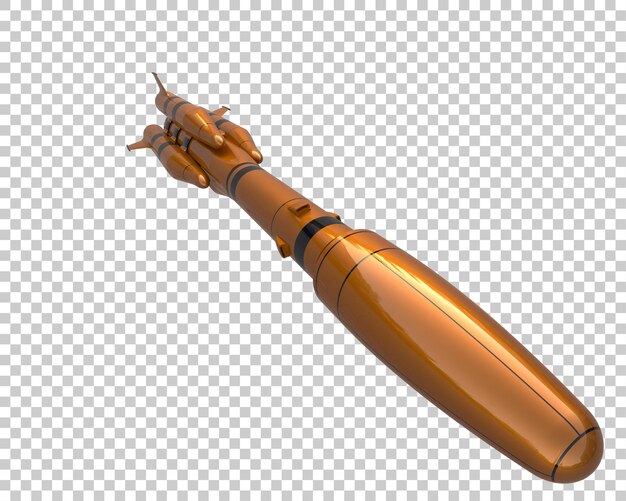 Raket geïsoleerd op de achtergrond 3d rendering illustratie