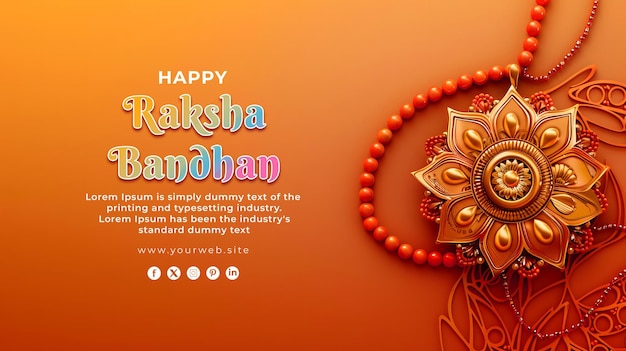 PSD raksha bandhan background template