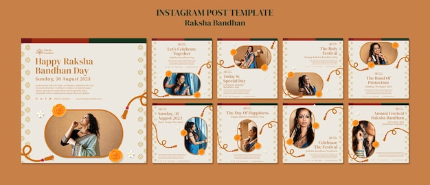 PSD raksha bandhan celebration  instagram posts