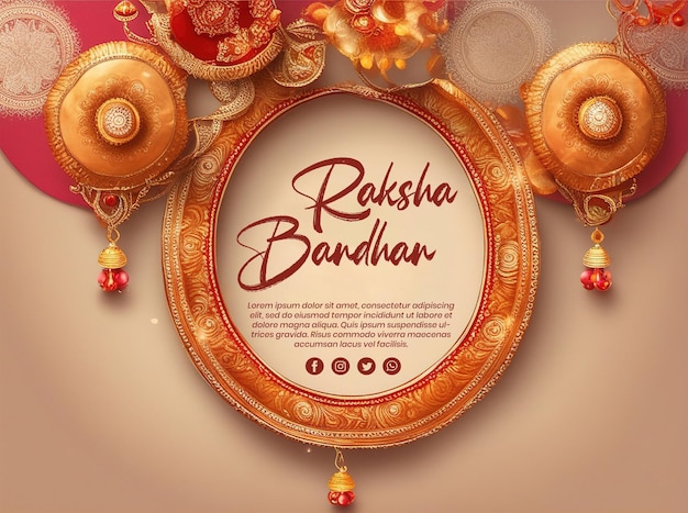 PSD modello di celebrazione di raksha bandhan