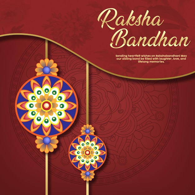Raksha Bandhan 축하와 소셜 미디어 게시물