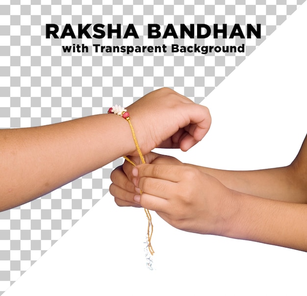 PSD raksha bandhan celebrazione della festa indù foto psd con sfondo trasparente