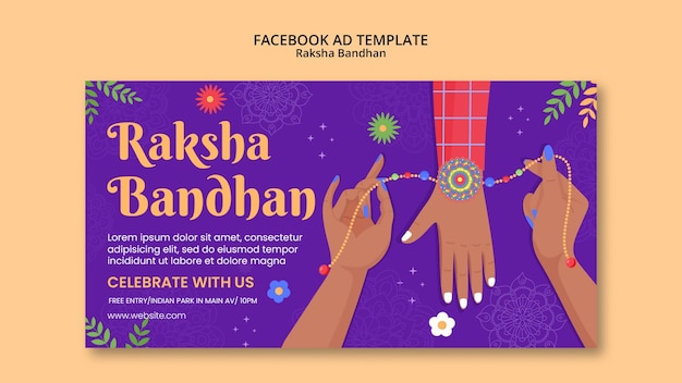 Raksha bandhan viering facebook-sjabloon