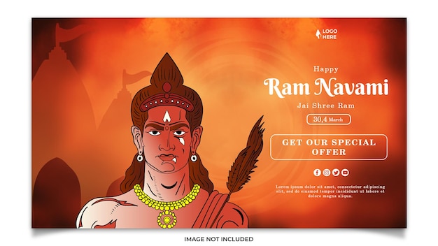 PSD ram navami banner sui social media