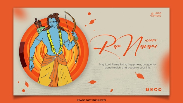 Ram Navami 소셜 미디어 배너