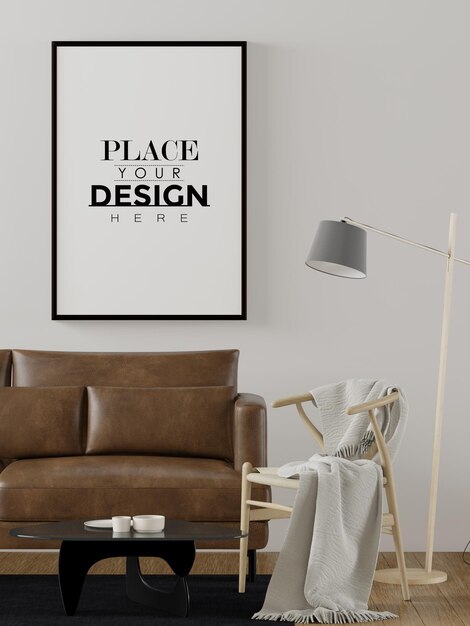 Rama Plakatowa W Salonie Psd Mockup