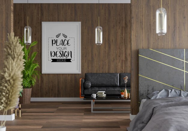Rama plakatowa w salonie