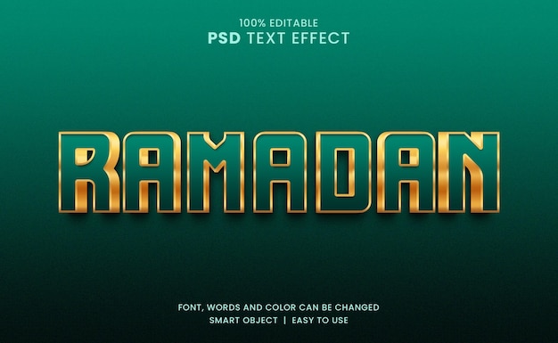 Ramadan 3d Luksusowy Efekt Tekstowy