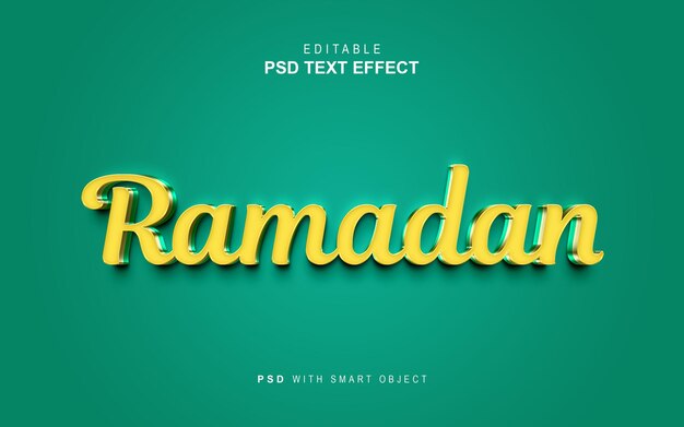 Effetto testo 3d ramadan